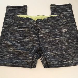 RBX leggings in black and lime green.